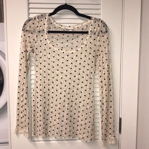 Sheer Lace Free People Blouse